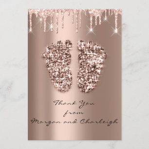 Invitation Merci Ashley2 Baby shower Pieds Rose Drids Garçon 