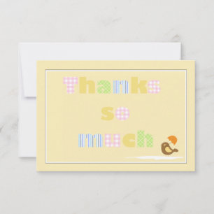 Invitation Merci beaucoup Notecard