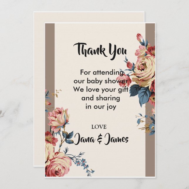 Invitation merci bien-aimés (Devant / Derrière)