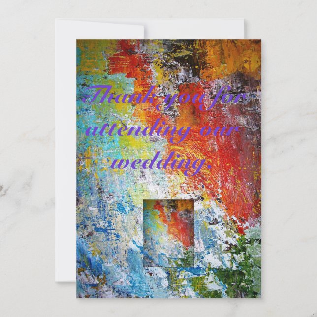 Invitation Merci D'Avoir Assisté À Notre Mariage (Devant)