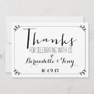 Invitation Merci D'Avoir Célébré Avec Nous ! Merci mariage