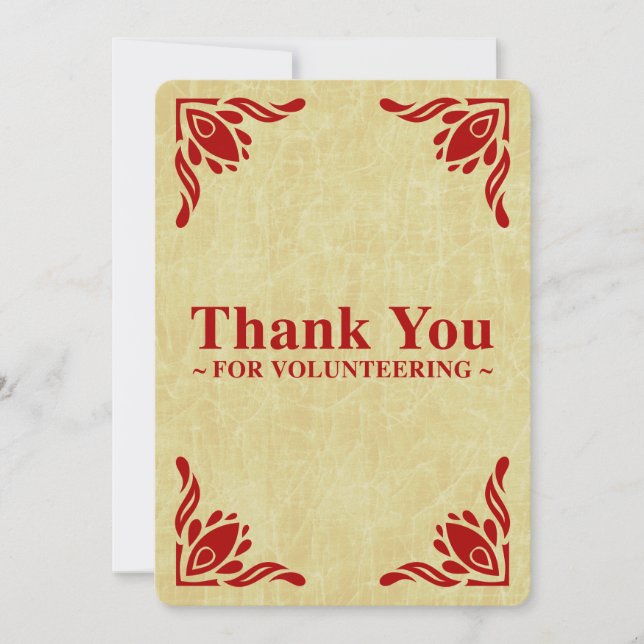 Invitation merci de votre bénévolat (Devant)