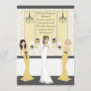 Invitation Merci Demoiselle d'honneur