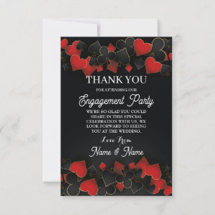 Invitation Merci Engagement Mariage Vegas Casino