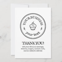 Merci fait main pâtisserie logo d'entreprise de bo