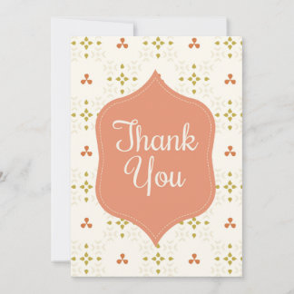 Invitation Merci Géométrique Boho Chic