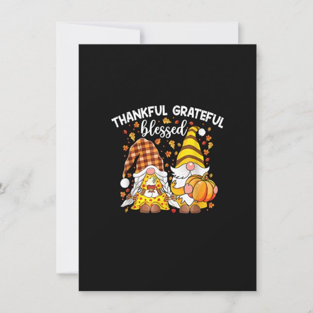 Invitation Merci Gratuit Béni Drôle Thanksgiving Pumpk (Devant)