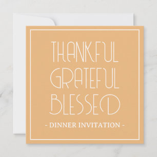 Invitation Merci Gratuit Béni Minimaliste Thanksgiving