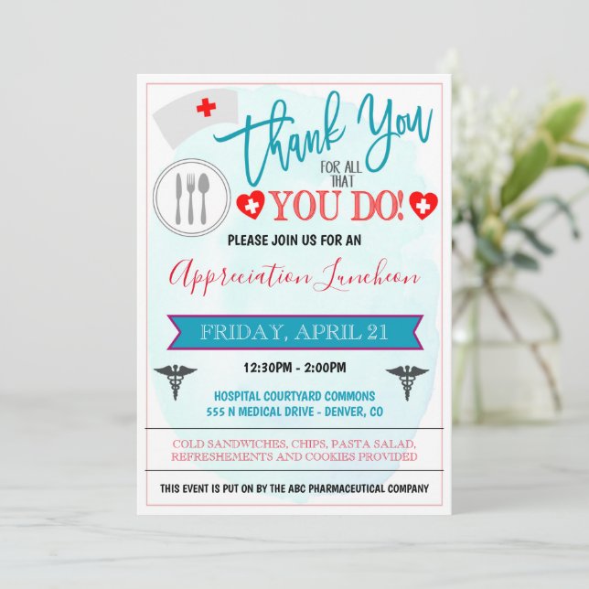 Invitation Merci Health Workers Event (Debout devant)