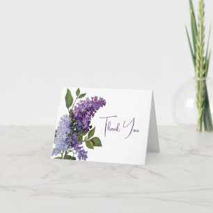 Invitation Merci Lilacs violet