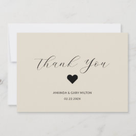 Invitation Merci Mariage blanc d'hiver simple