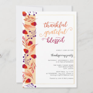 Invitation Merci Merci Merci Merci Blessed Automne Thanksgivi