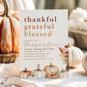 Invitation Merci Merci Merci Merci Blessed Automne Thanksgivi