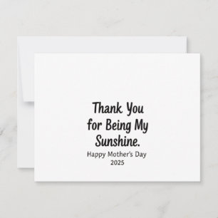 Invitation Merci pour être ma Sunshine maman cadeaux