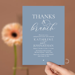 Invitation Merci pour un brunch, mariage moderne et élégant