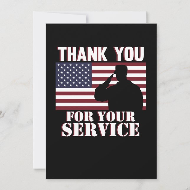 Invitation Merci Pour Votre Service Joyeux Jour Des Anciens C (Devant)
