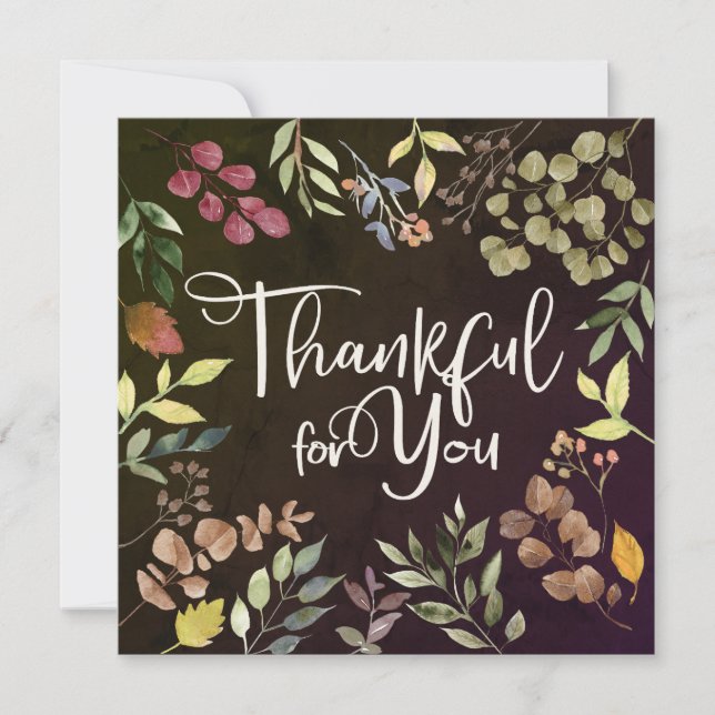 Invitation Merci Pour Vous - Thanksgiving (Devant)