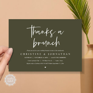 Invitation Merci un brunch, fêter les mariages invitati
