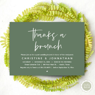 Invitation Merci Un Brunch, La Célébration Du Mariage Moderne