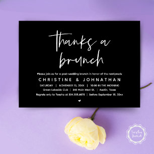 Invitation Merci Un Brunch, La Célébration Du Mariage Moderne