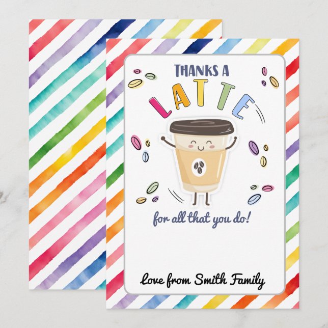 Invitation Merci un porte-carte cadeau en latte violet (Devant / Derrière)