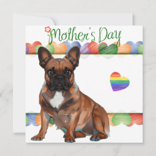 Invitation Mère bouledogue français Fête des mères French Bul