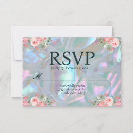 Invitation Mère de Pearl Iridescente Mariage élégant RSVP