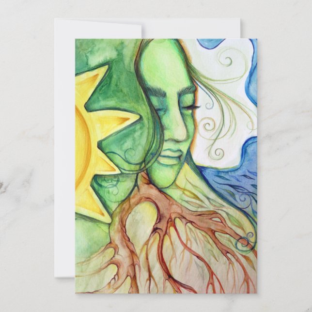 Invitation Mère Terre Gaia Déesse (Devant)