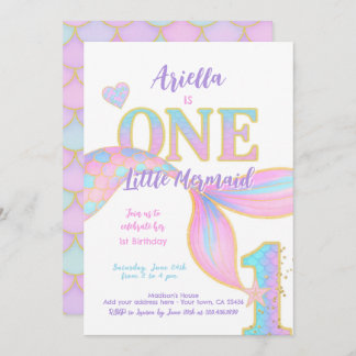 Invitation Mermaid 1er anniversaire