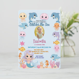 Invitation Mermaid 1er Parti Photo ONE der L'anniversaire de