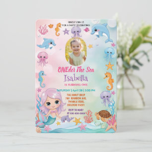 Invitation Mermaid 1ère photo Oneder Ocean anniversaire