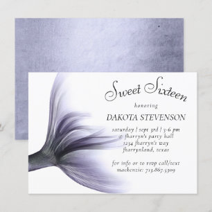 Invitation Mermaid Chic   Dusty Lavender Purple Sweet sixteen