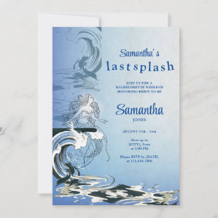 Invitation Mermaid Dernier Splash Tropical Beach BACH Week-en