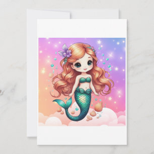 Invitation mermaid illustration