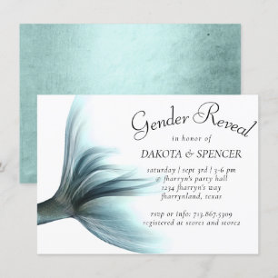 Invitation Mermaid Luxe   Seafoam Mint Green Genre Revela
