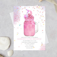 Mermaid Mason Jar Milkshake rose Filles Anniversai