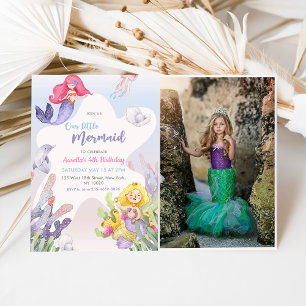 Invitation Mermaid Our Little Mermaid 4th Birday Photo