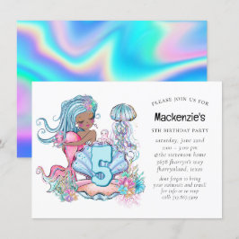 Invitation Mermaid Sea Life | Fête d'anniversaire avec âge pe