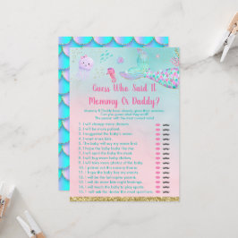 Invitation Mermaid Under The Sea Devinez Qui A Dit Que C'Étai