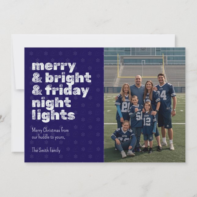 Invitation Merry & Bright & Friday Night Lights Photo Card (Devant)
