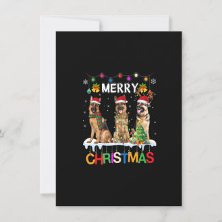 Invitation Merry Christmas German Shepherd Santa Christmas Tr