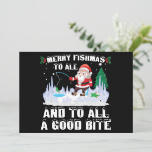 Invitation Merry Fishmas Funny Pêcheur de poisson Xmas