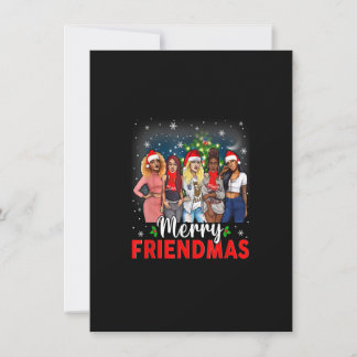 Invitation Merry Friendsmas Afro Noir Africain Fier Père Noël