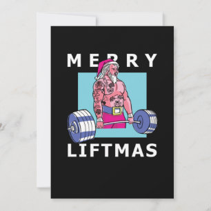 Invitation Merry Liftma Christmas Weightlifting Bodybuilding