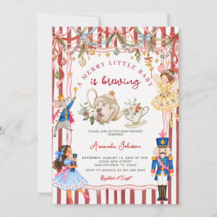 Invitation Merry Little Baby Brasse du Thé Casse-Noisette Béb