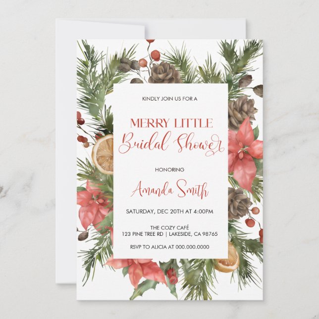Invitation Merry little Bridal shower (Devant)