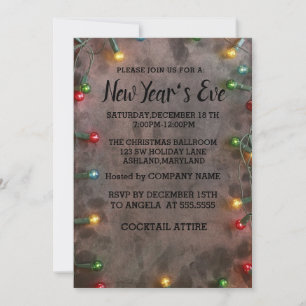 Invitation Merveilleuse et Extraordinaire bulbes Nouvel An In