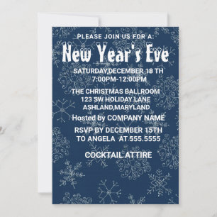 Invitation Merveilleux, Extraordinaire, Flocon de neige bleu