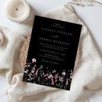 Merveilleux Fleurs sauvages Élégant Mariage noir