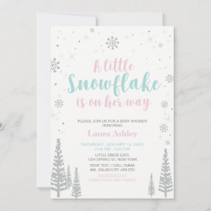 Invitation Merveilleux Hiver Argenté, Baby Shower / Sprinkle